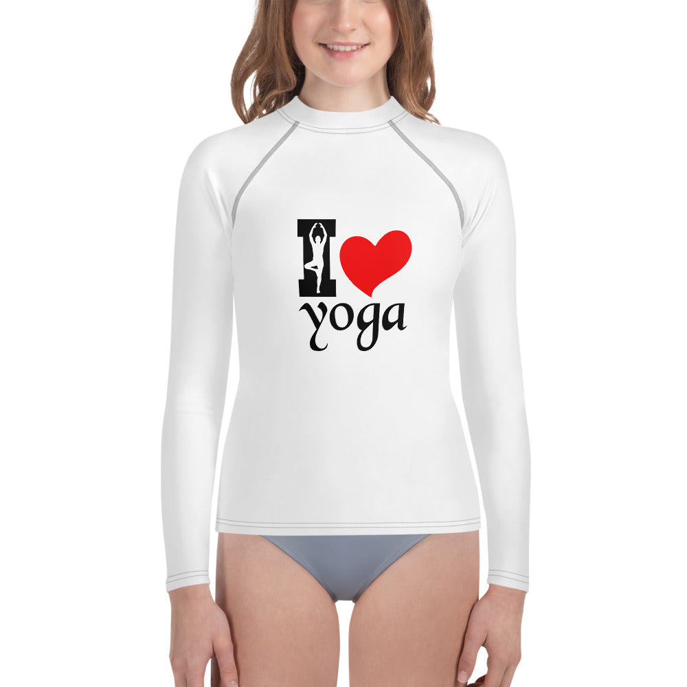 I LOVE YOGA - Youth Rash Guard