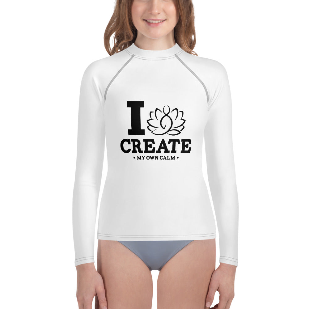 I CREATE MY OWN CALM - Youth Rash Guard