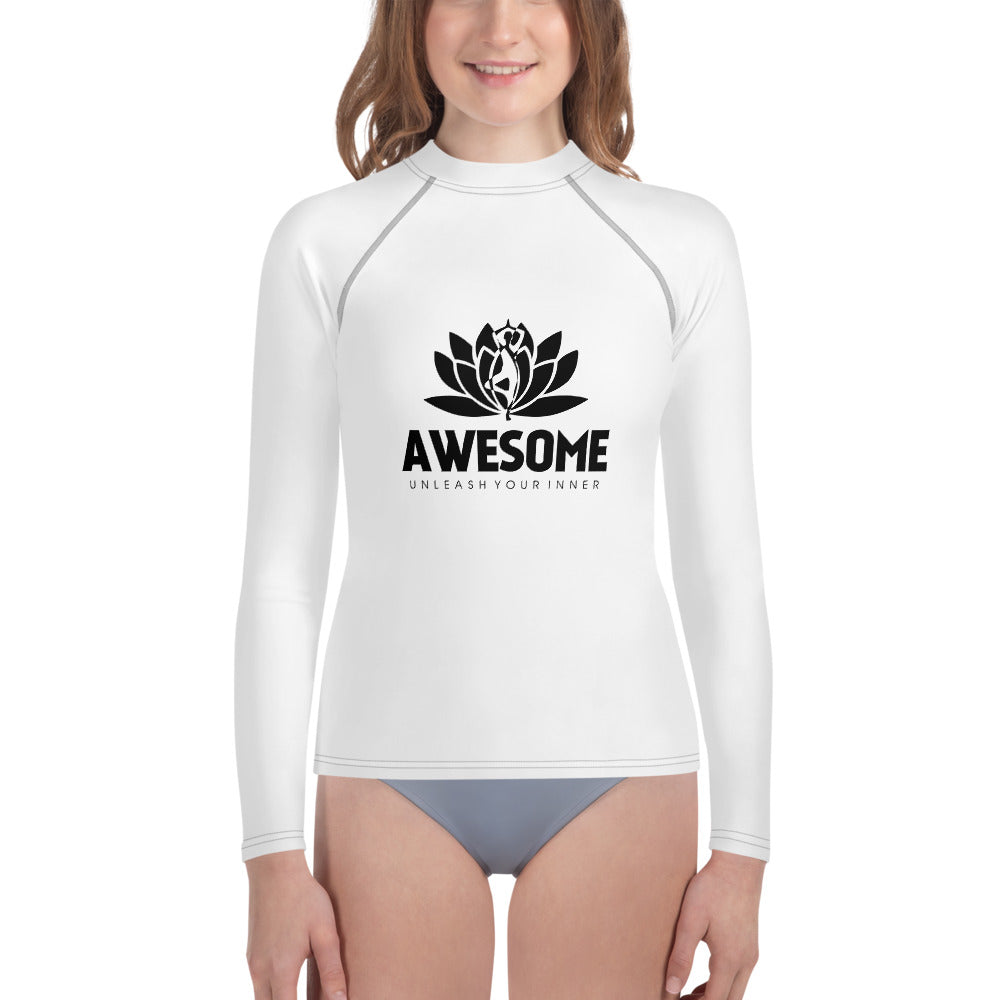 AWESOME UNLEASH YOUR INNER - Youth Rash Guard