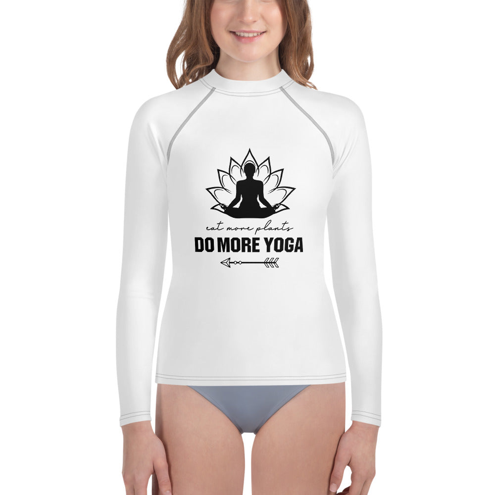 EAT MORE PLANTS DO MORE YOGA - Youth Rash Guard