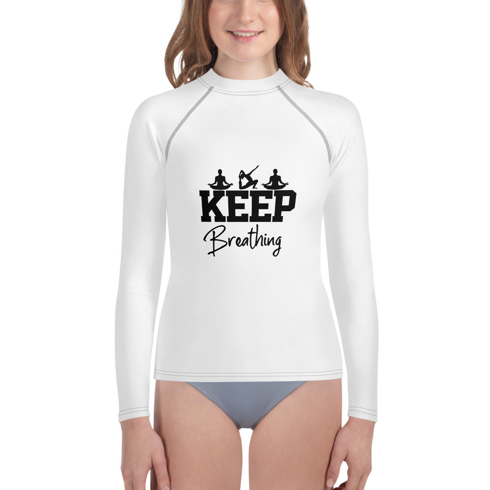 KEEP BREATHING - Youth Rash Guard