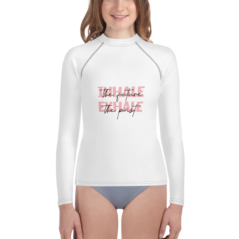 INHALE THE FUTURE EXHALE THE PAST - Youth Rash Guard