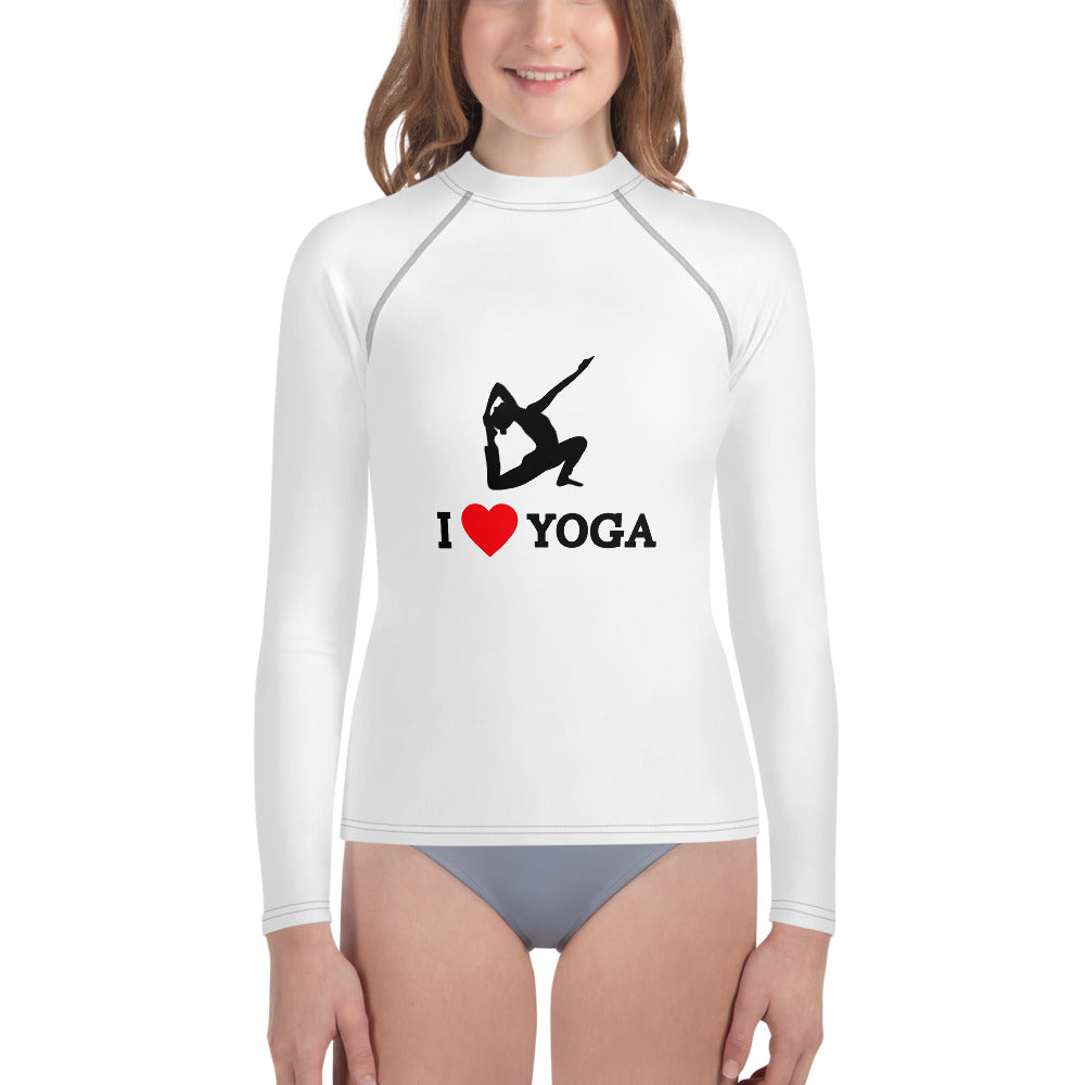 I LOVE YOGA - Youth Rash Guard