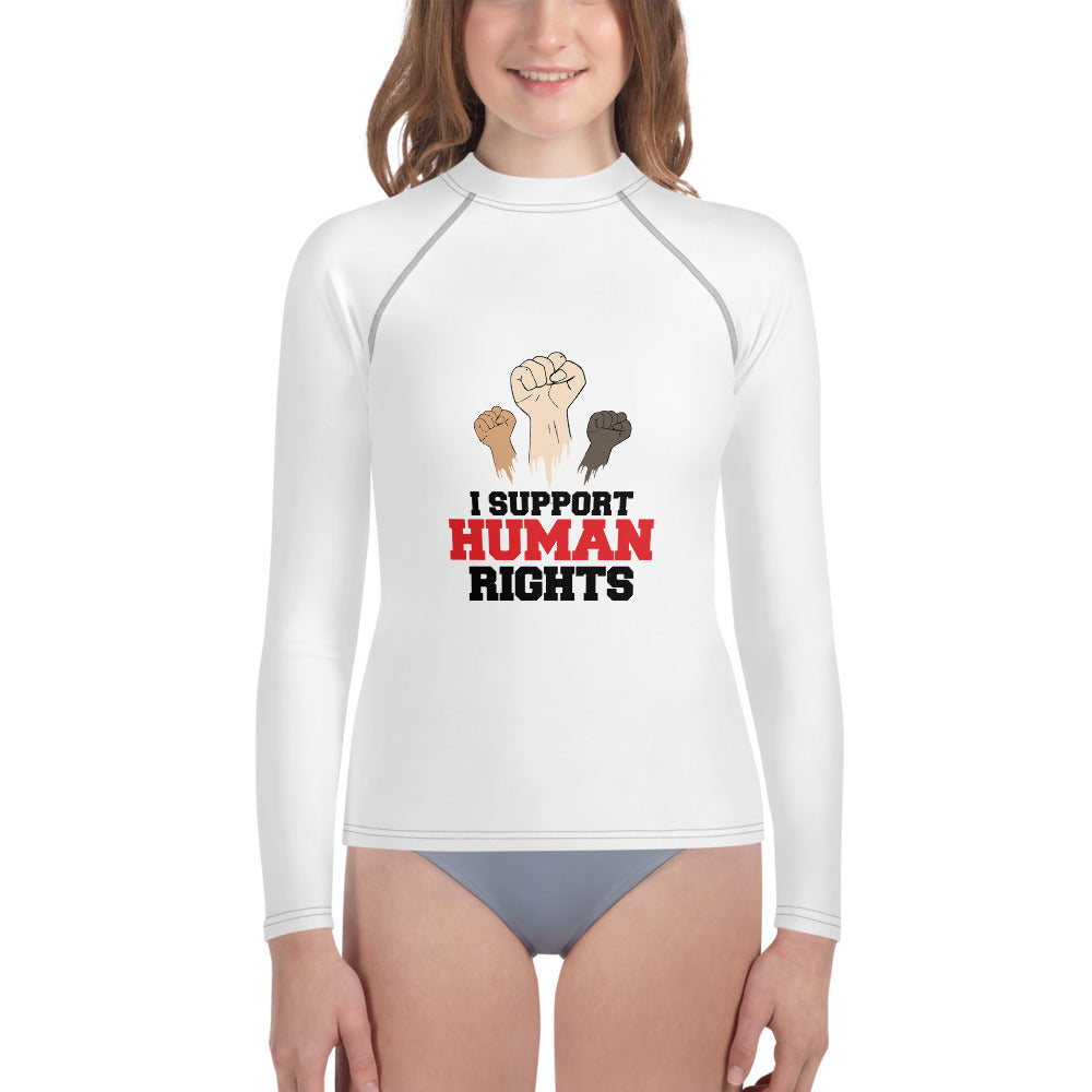 I SUPPORT HUMAN RIGHTS - Youth Rash Guard