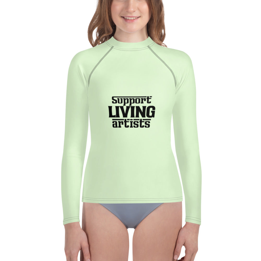 SUPPORT LIVING ARTISTS - Youth Rash Guard