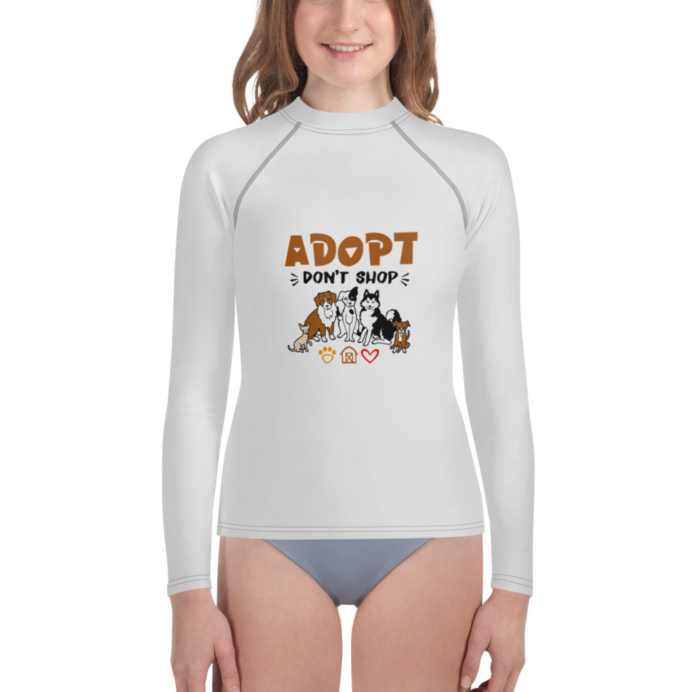 ADOPT DON'T SHOP - Youth Rash Guard