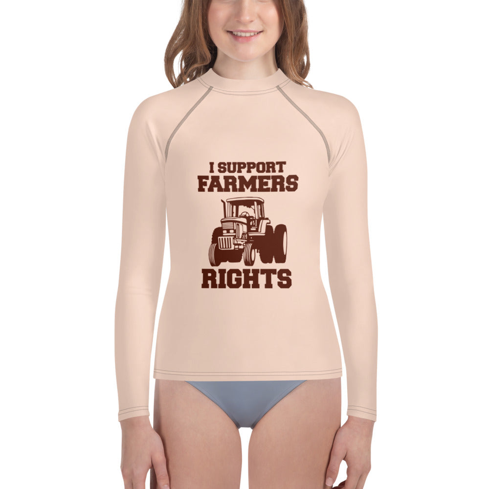 I SUPPORT FARMERS RIGHTS - Youth Rash Guard