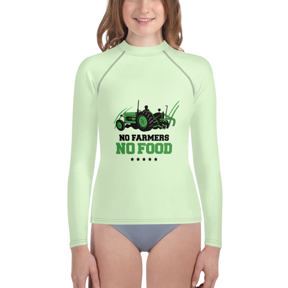 NO FARMERS NO FOOD - Youth Rash Guard