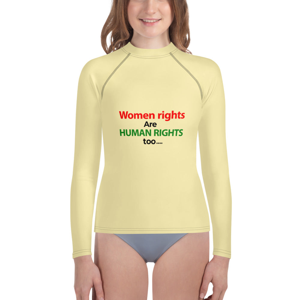 WOMEN RIGHTS ARE HUMAN RIGHTS TOO - Youth Rash Guard