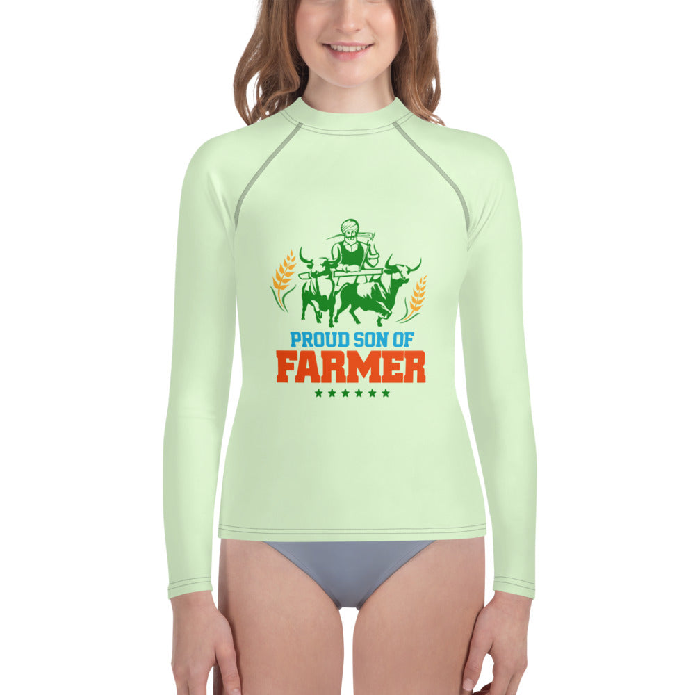 PROUD SON OF FARMER - Youth Rash Guard