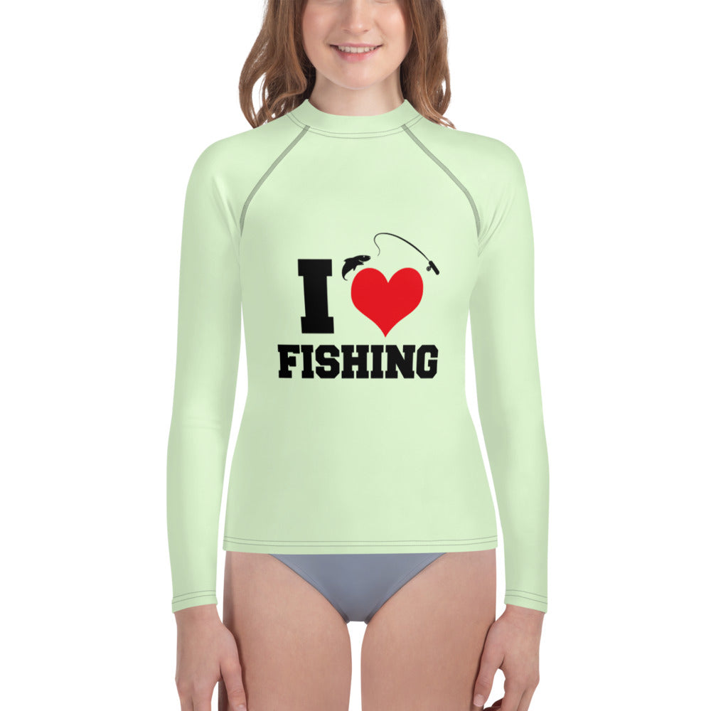 I LOVE FISHING - Youth Rash Guard