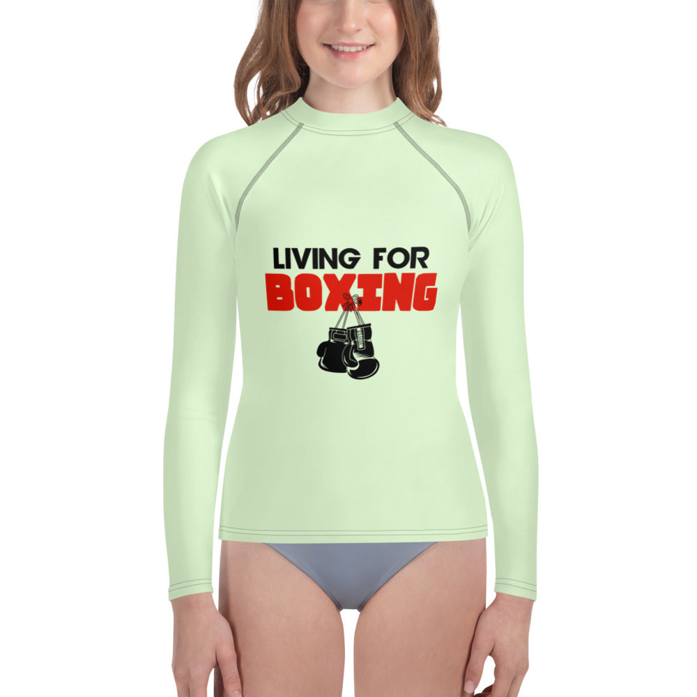 LIVING FOR BOXING - Youth Rash Guard