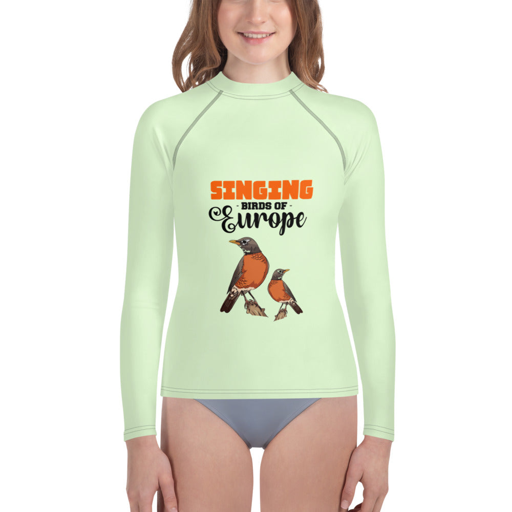 SINGING BIRDS OF EUROPE - Youth Rash Guard