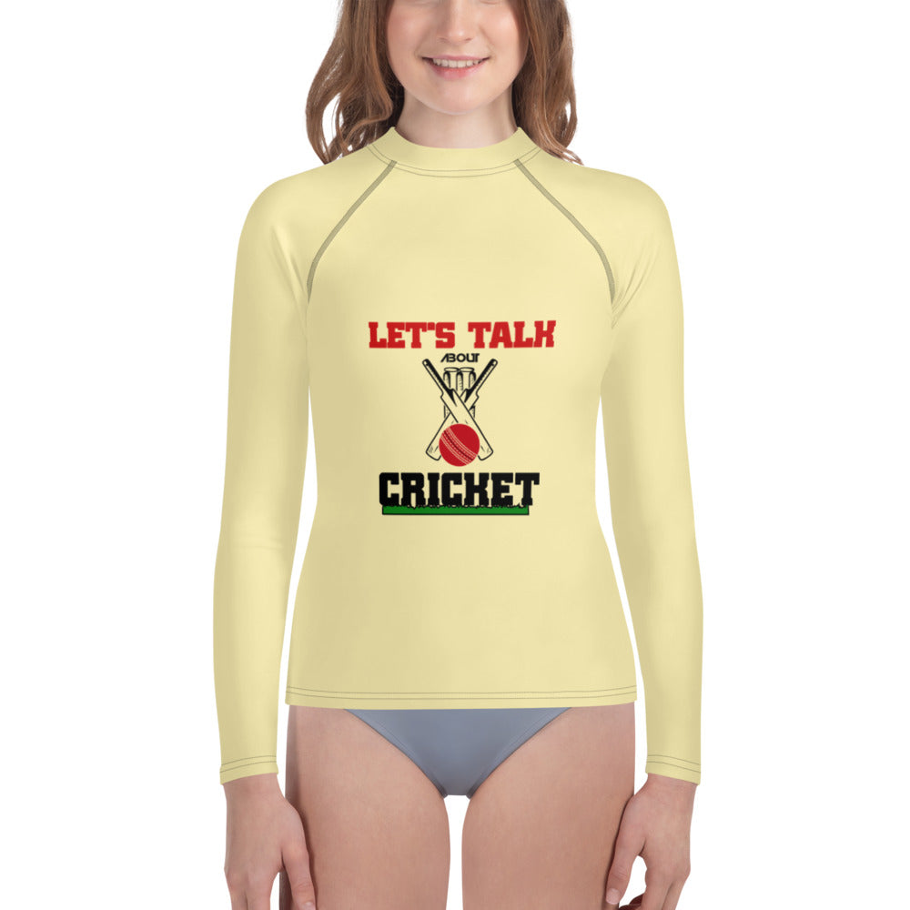 LET'S TALK ABOUT CRICKET - Youth Rash Guard