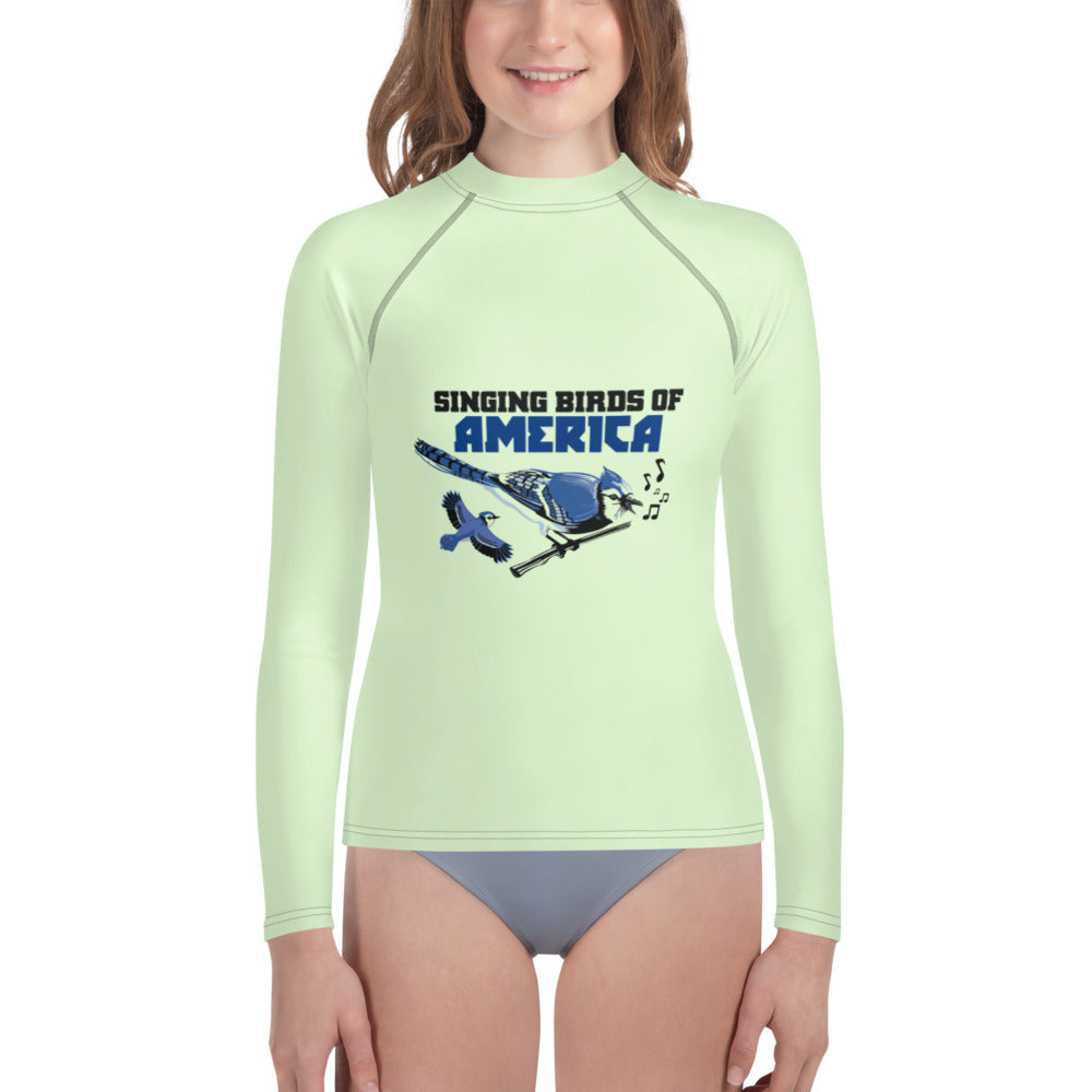 SINGING BIRDS OF AMERICA - Youth Rash Guard