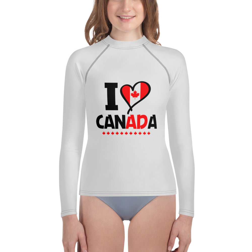 I LOVE CANADA - Youth Rash Guard
