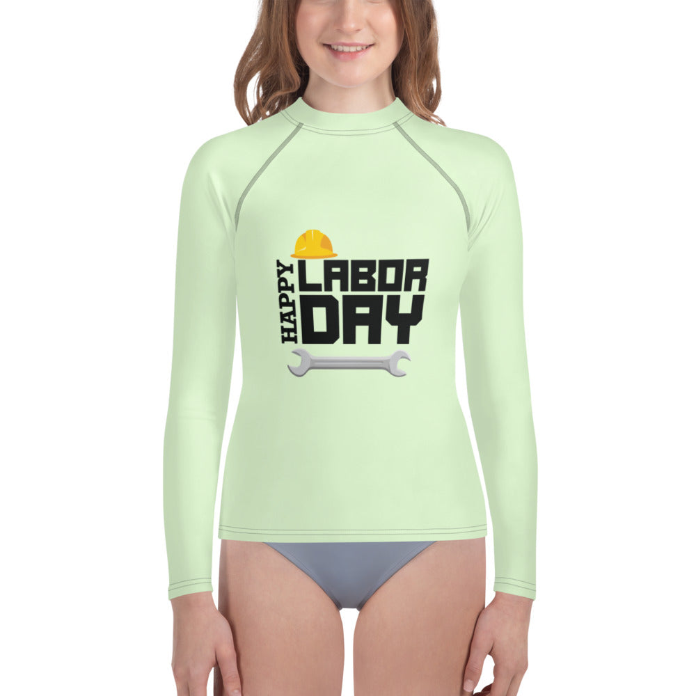 HAPPY LABOR DAY - Youth Rash Guard