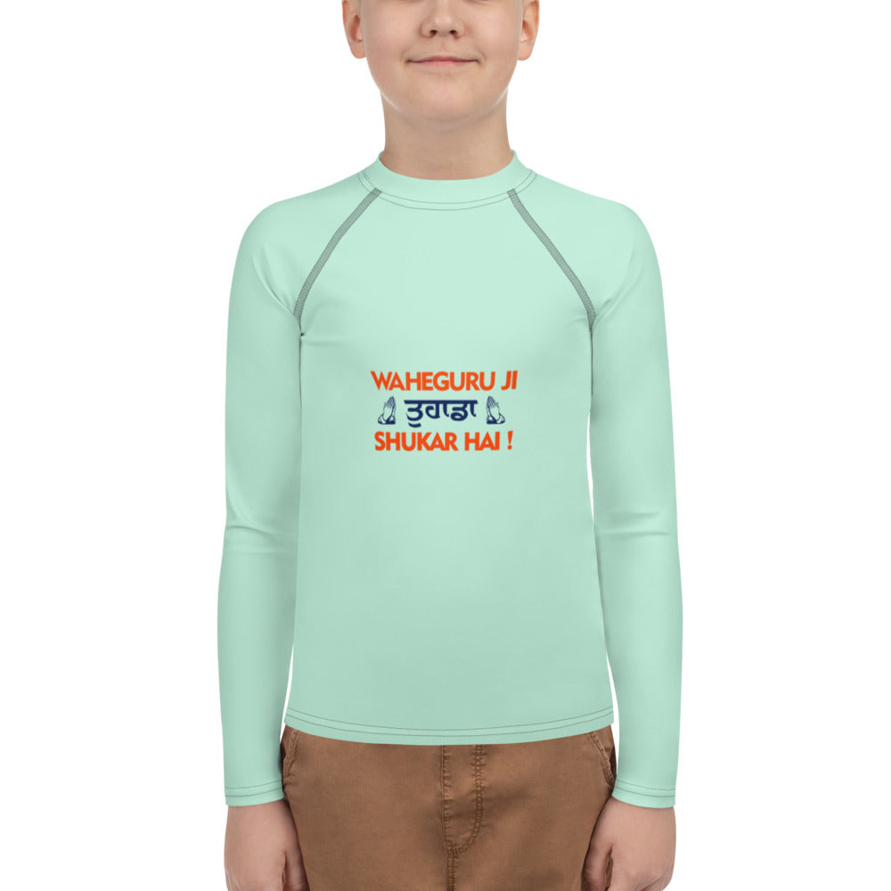 WAHEGURU JI TERA SHUKAR HAI - Youth Rash Guard