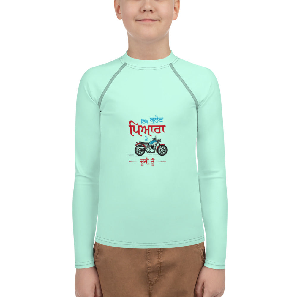 IK BULLET PYARA TE DUJI TU - Youth Rash Guard