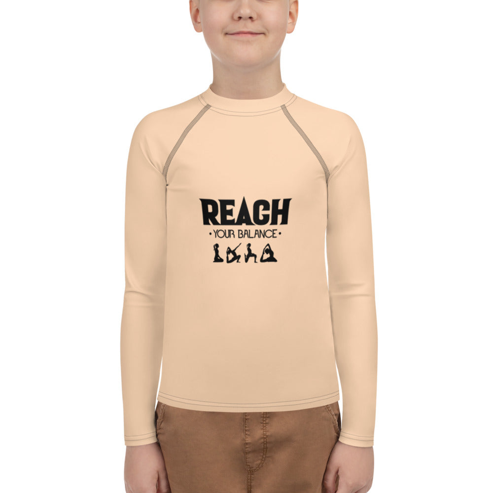 REACH YOUR BALANCE - Youth Rash Guard