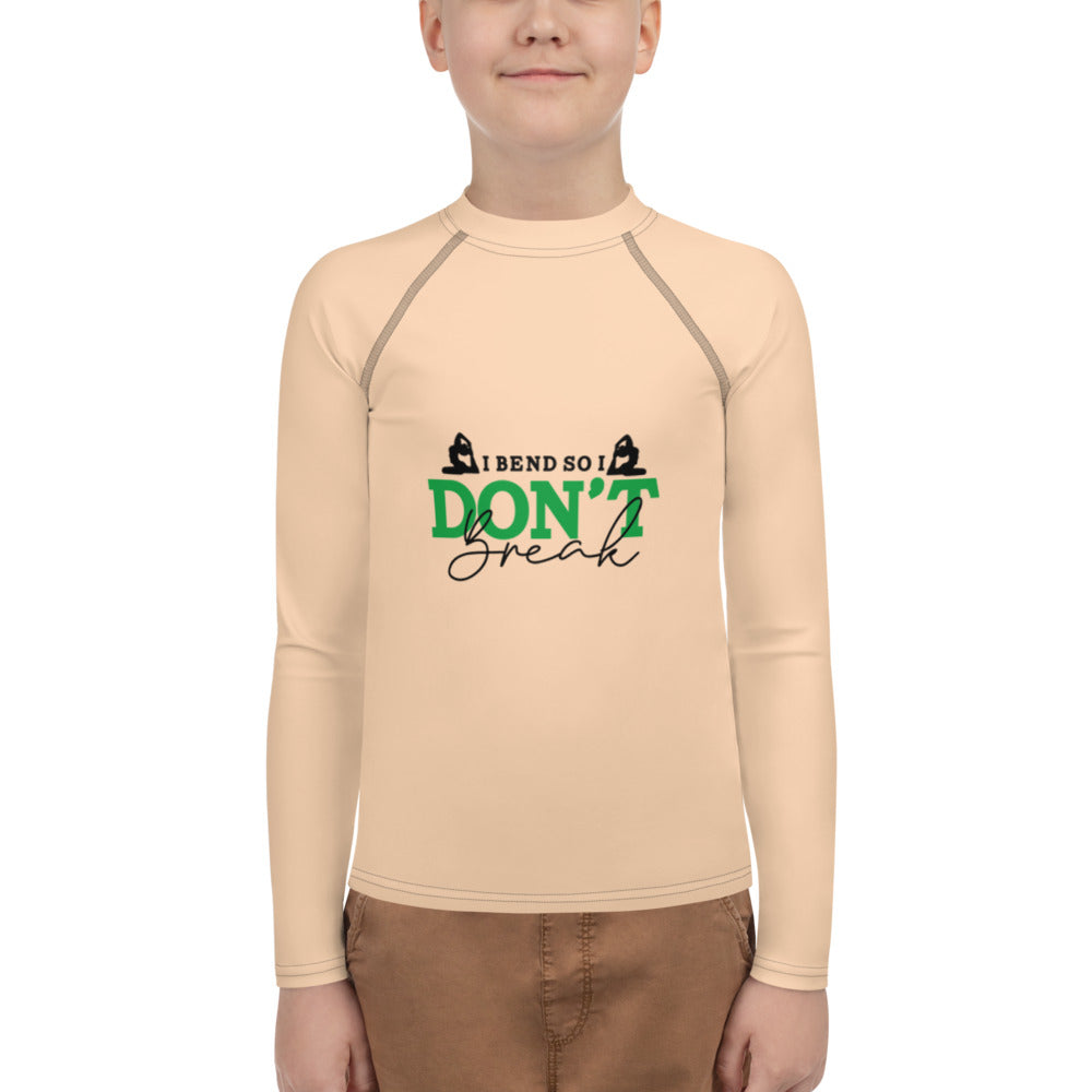 I BEND SO I DON'T BREAK - Youth Rash Guard