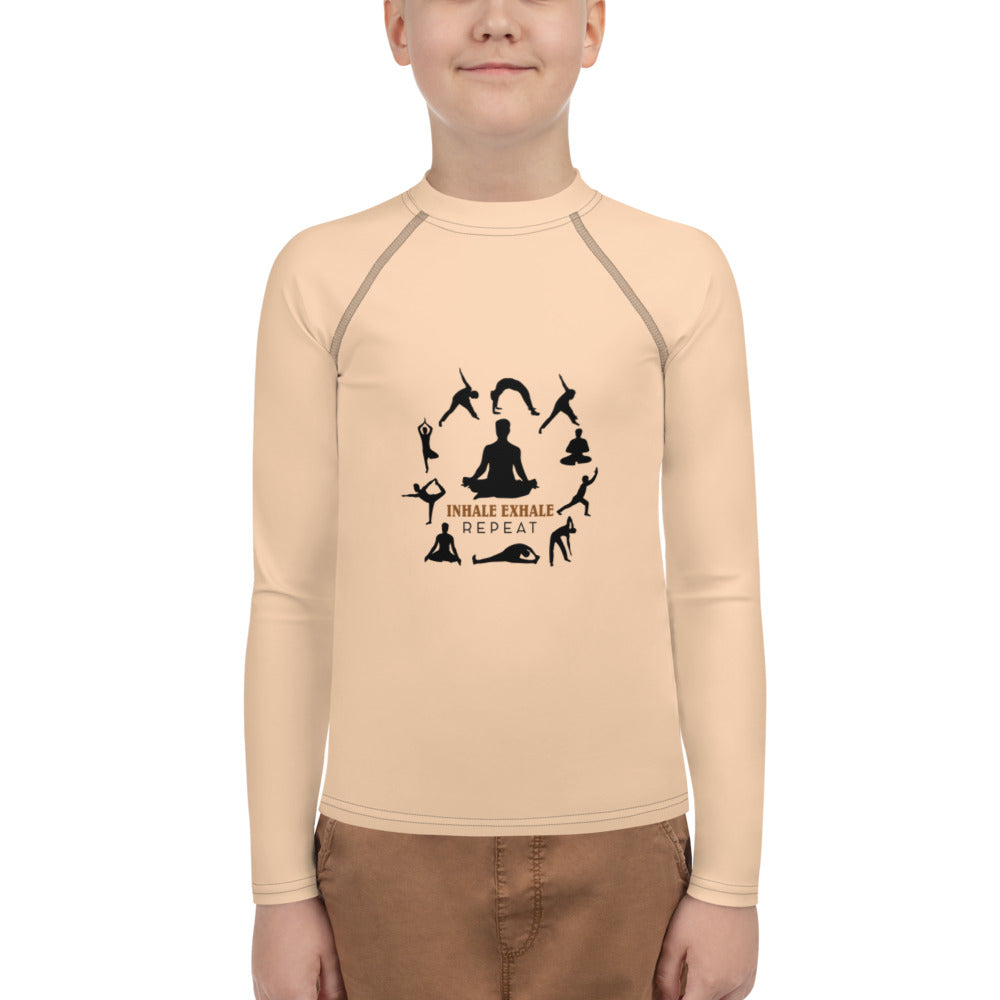 INHALE EXHALE REPEAT - Youth Rash Guard