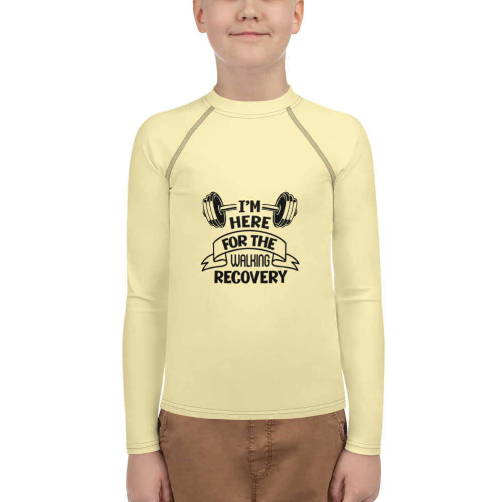 I'M HERE FOR THE WALKING RECOVERY - Youth Rash Guard