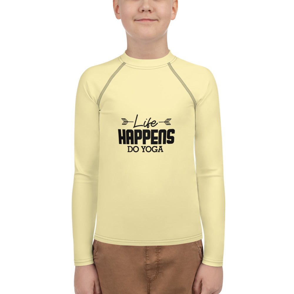 LIFE HAPPENS DO YOGA - Youth Rash Guard