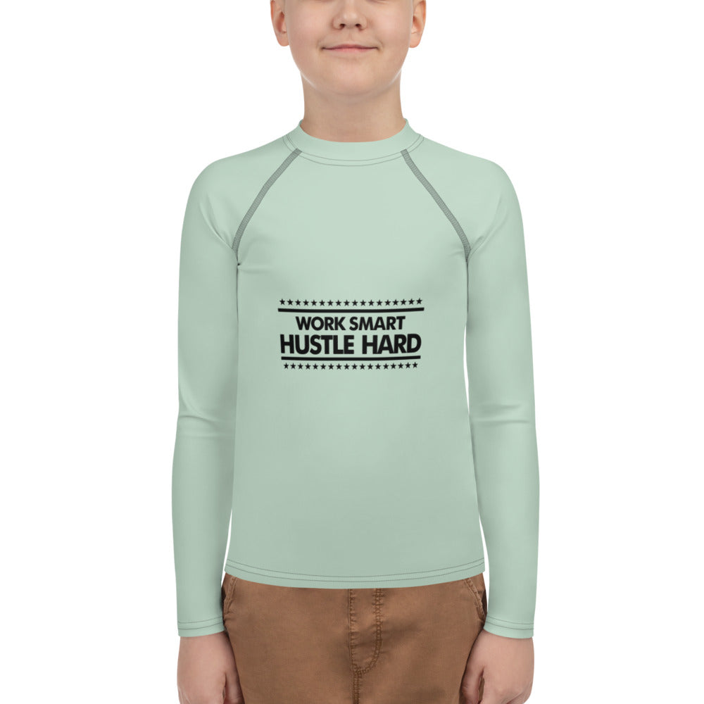 WORK SMART HUSTLE HARD - Youth Rash Guard