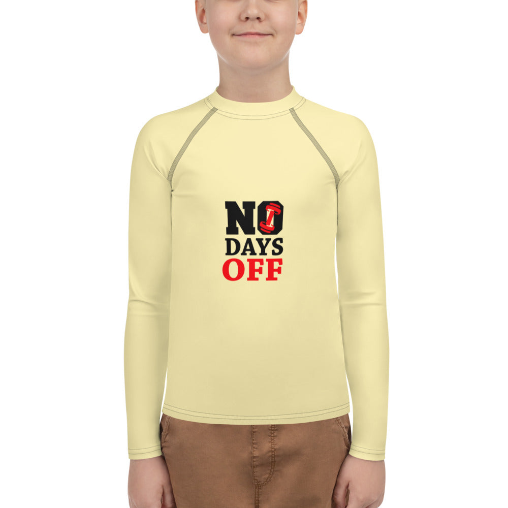 NO DAYS OFF - Youth Rash Guard