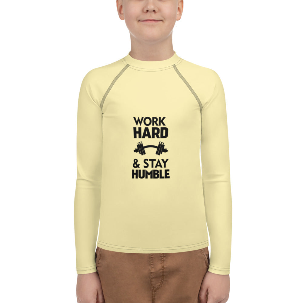 WORK HARD & STAY HUMBLE - Youth Rash Guard