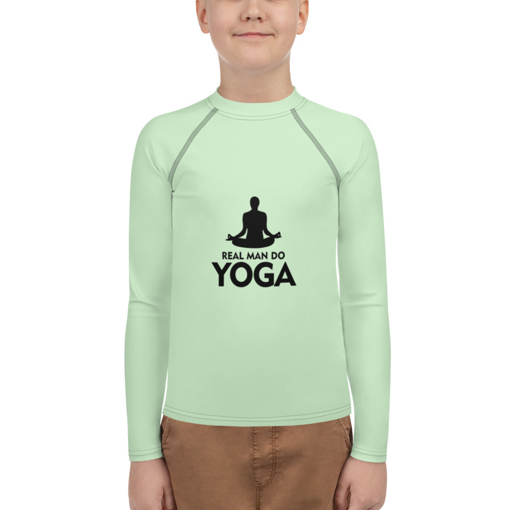 REAL MAN DO YOGA - Youth Rash Guard