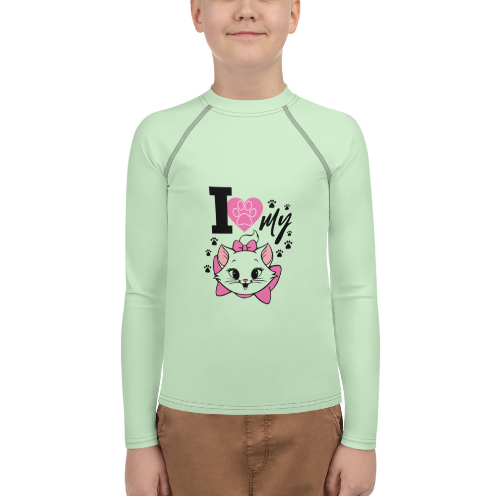 I LOVE MY CAT - Youth Rash Guard