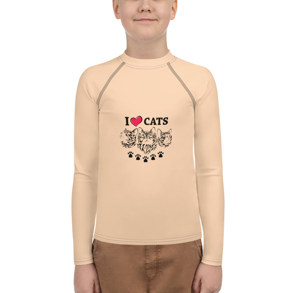 I LOVE CATS - Youth Rash Guard