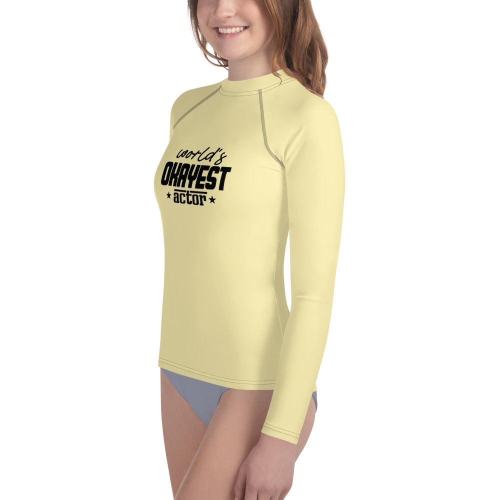 WORLD'S OKAYEST ACTOR - Youth Rash Guard