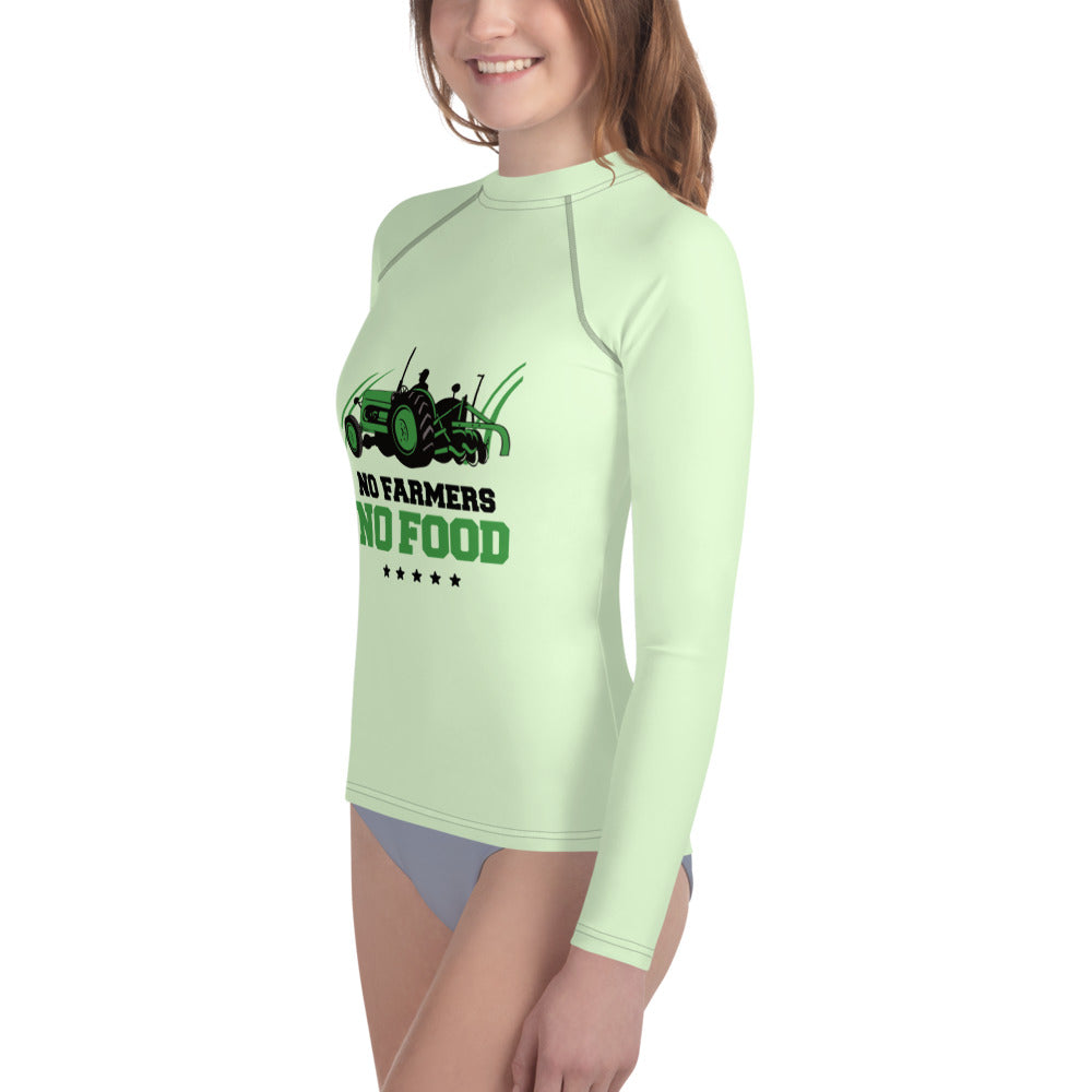 NO FARMERS NO FOOD - Youth Rash Guard