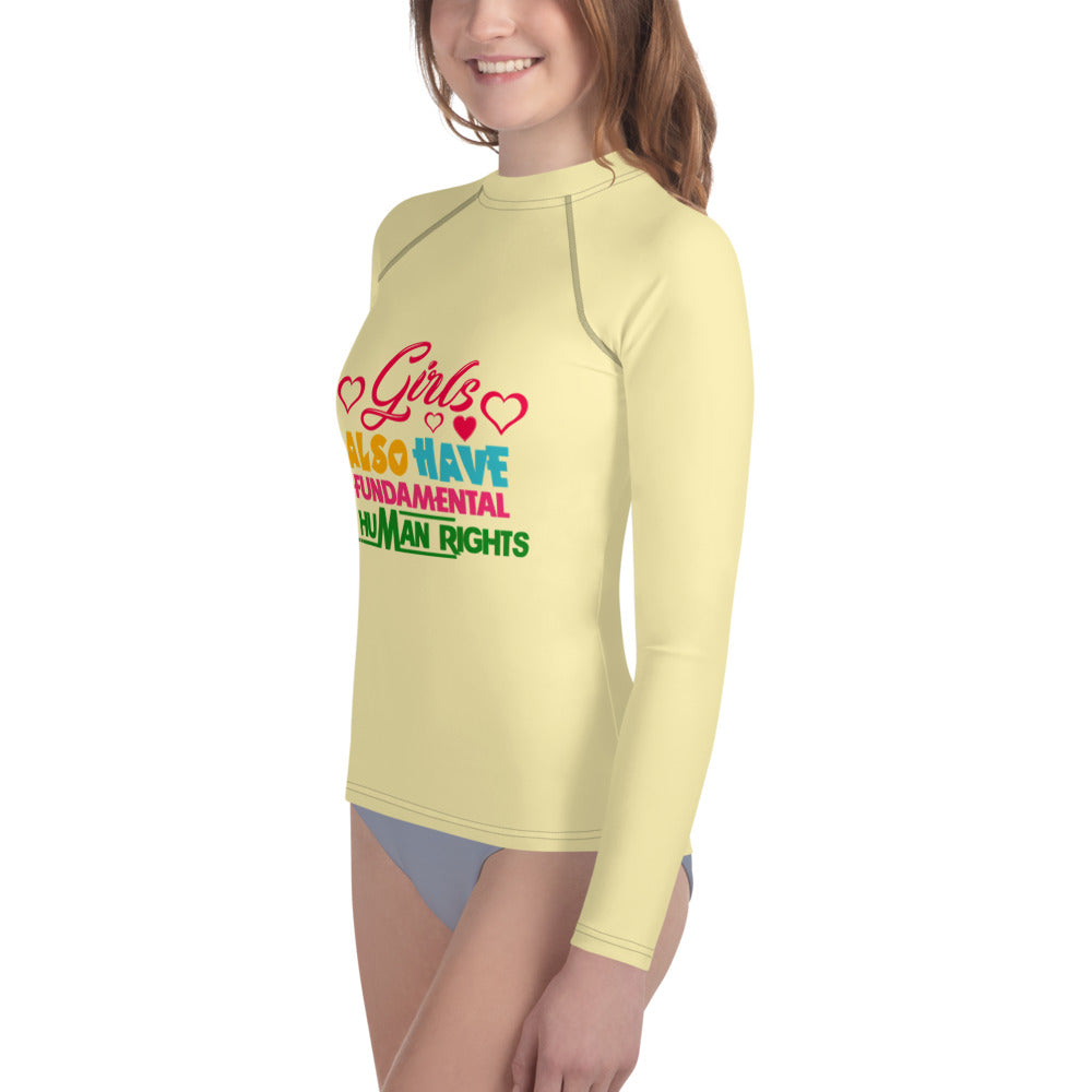 GIRLS ALSO HAVE FUNDAMENTAL HUMAN RIGHTS - Youth Rash Guard