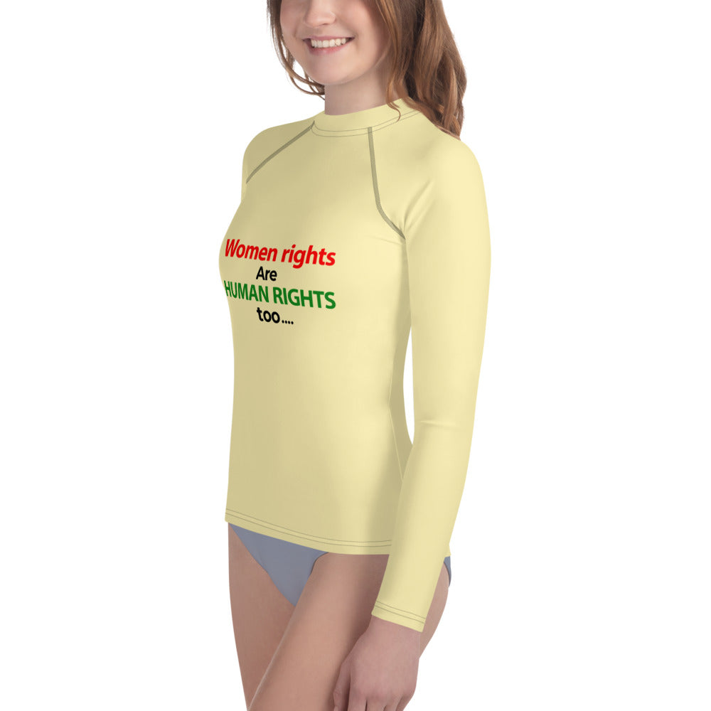 WOMEN RIGHTS ARE HUMAN RIGHTS TOO - Youth Rash Guard