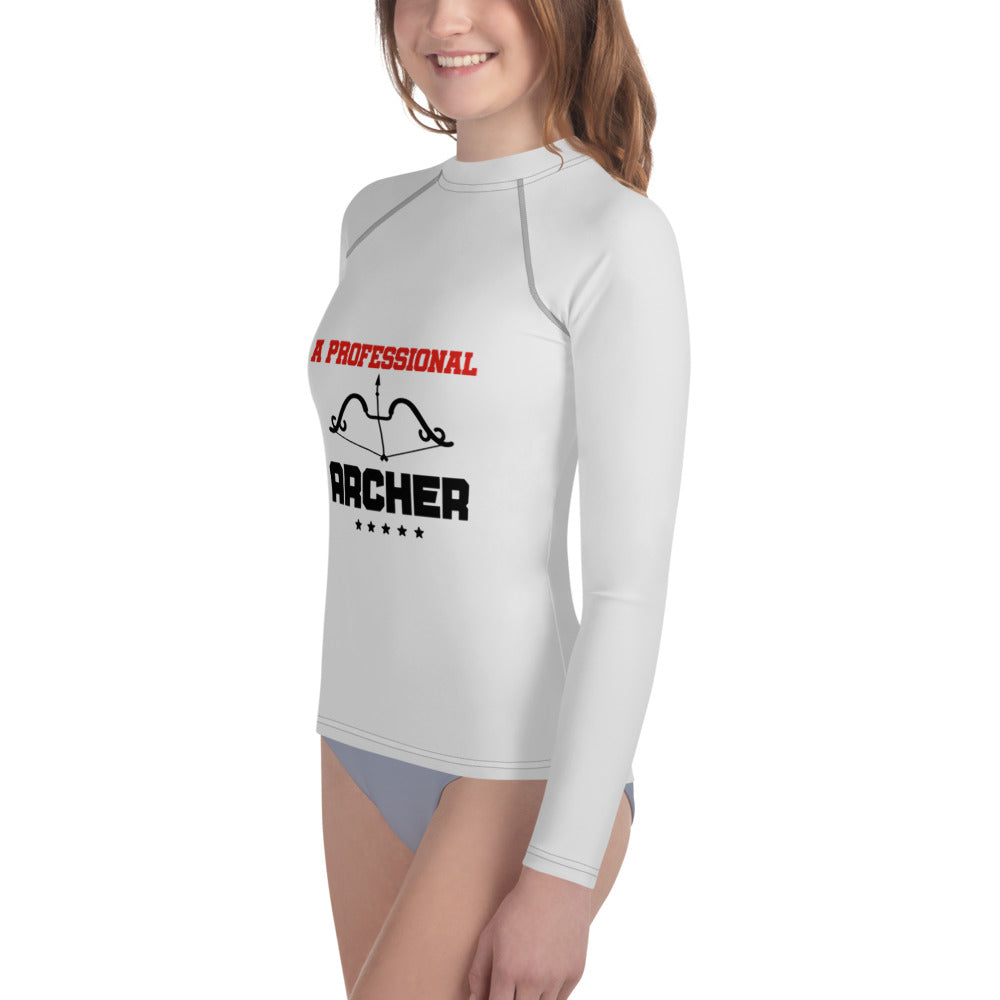 A PROFESSIONAL ARCHER - Youth Rash Guard