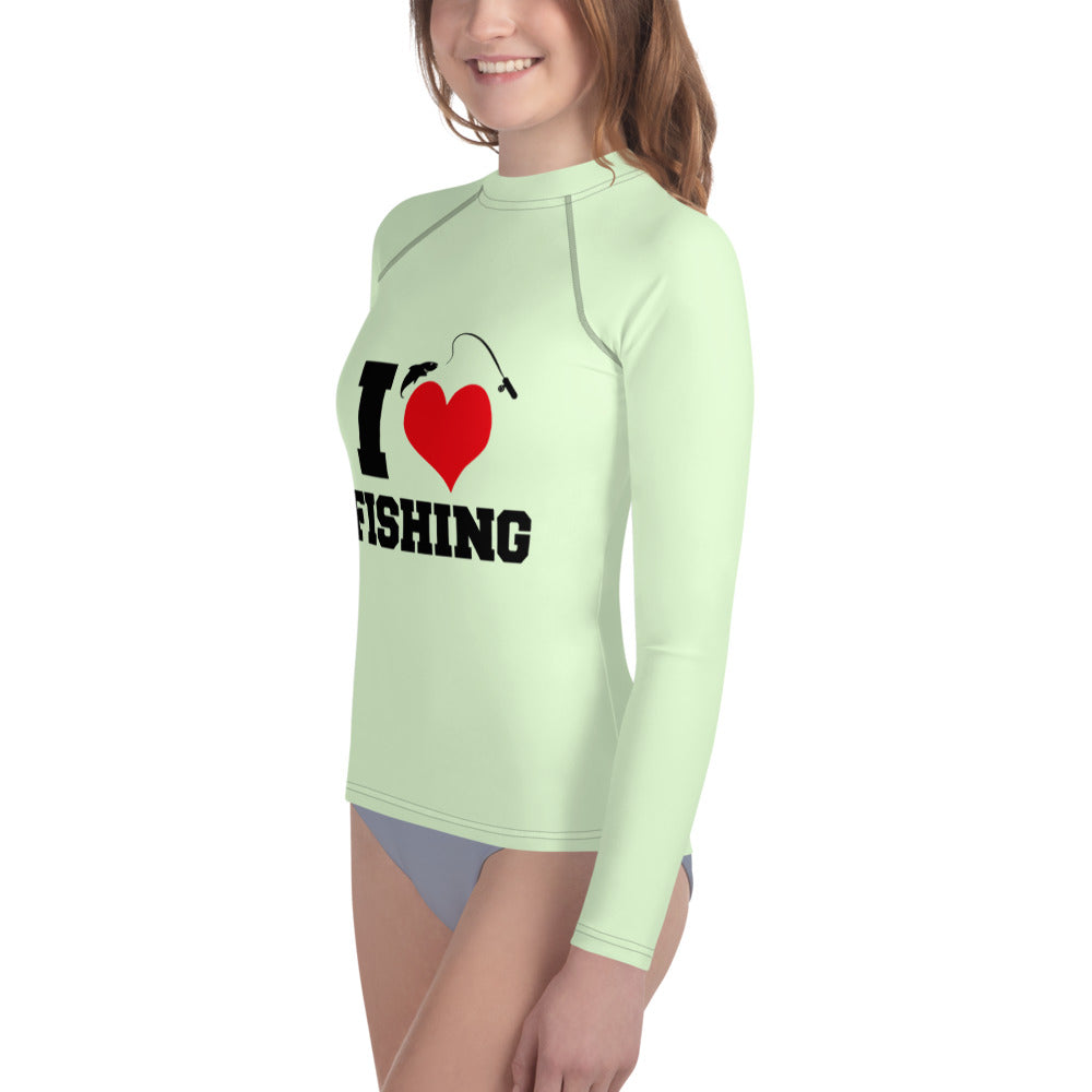 I LOVE FISHING - Youth Rash Guard