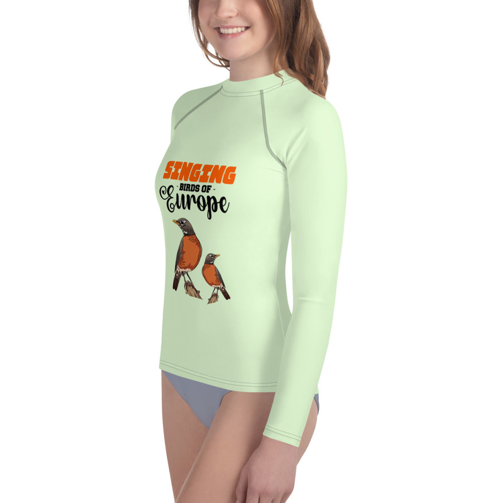 SINGING BIRDS OF EUROPE - Youth Rash Guard