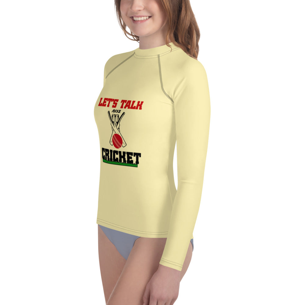 LET'S TALK ABOUT CRICKET - Youth Rash Guard