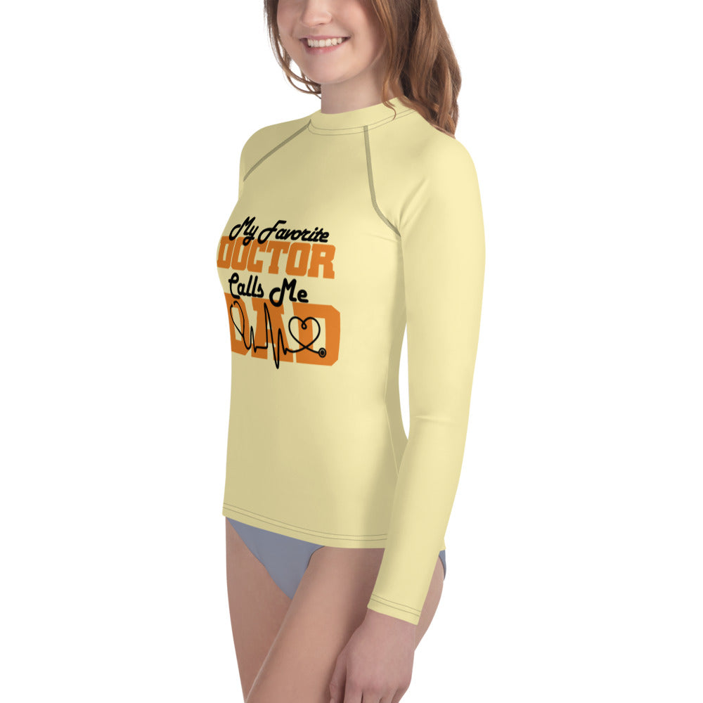 MY FAVORITE DOCTOR CALLS ME DAD - Youth Rash Guard