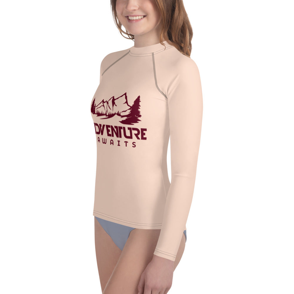 ADVENTURE AWAITS - Youth Rash Guard