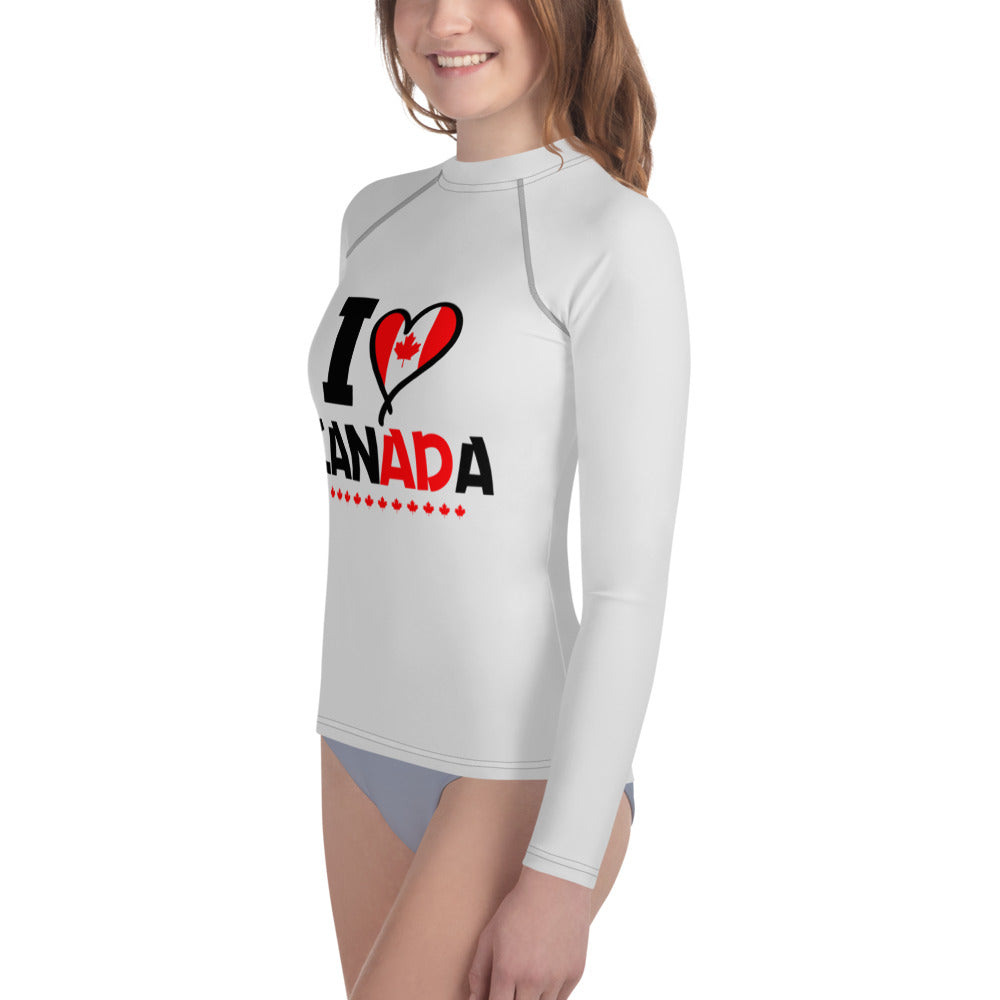 I LOVE CANADA - Youth Rash Guard