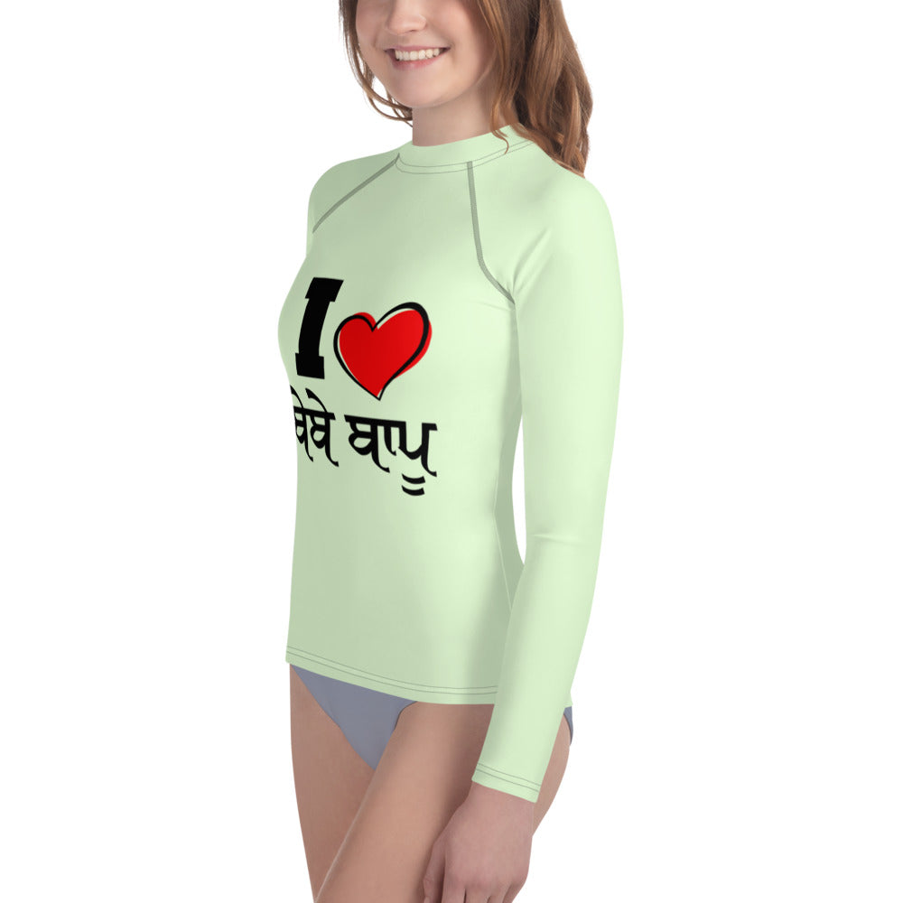 I LOVE BEBE BAPPU - Youth Rash Guard