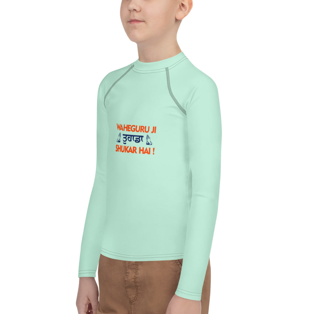 WAHEGURU JI TERA SHUKAR HAI - Youth Rash Guard