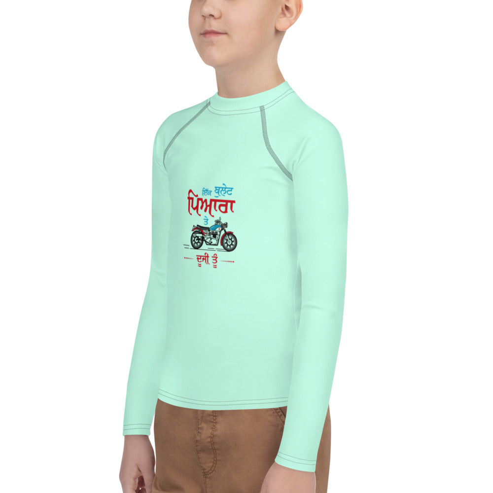 IK BULLET PYARA TE DUJI TU - Youth Rash Guard