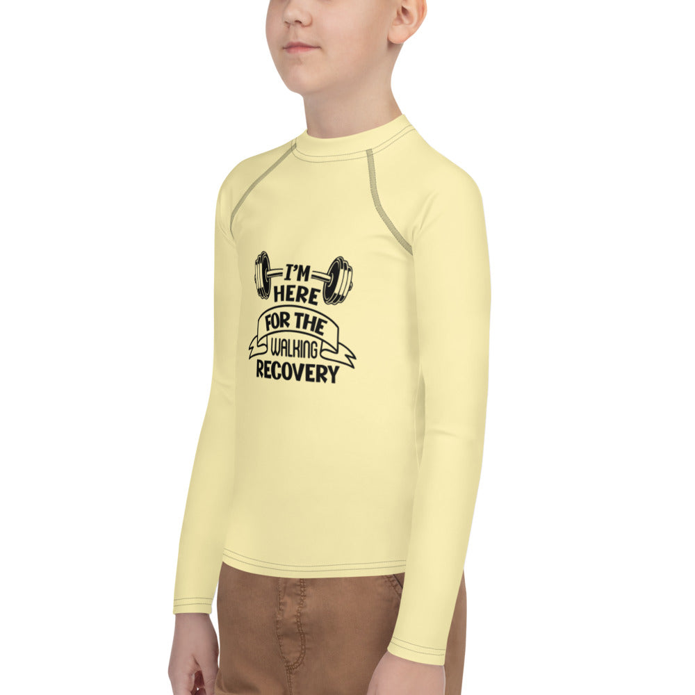 I'M HERE FOR THE WALKING RECOVERY - Youth Rash Guard