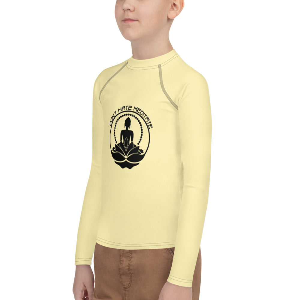 DON'T HATE MEDITATE - Youth Rash Guard